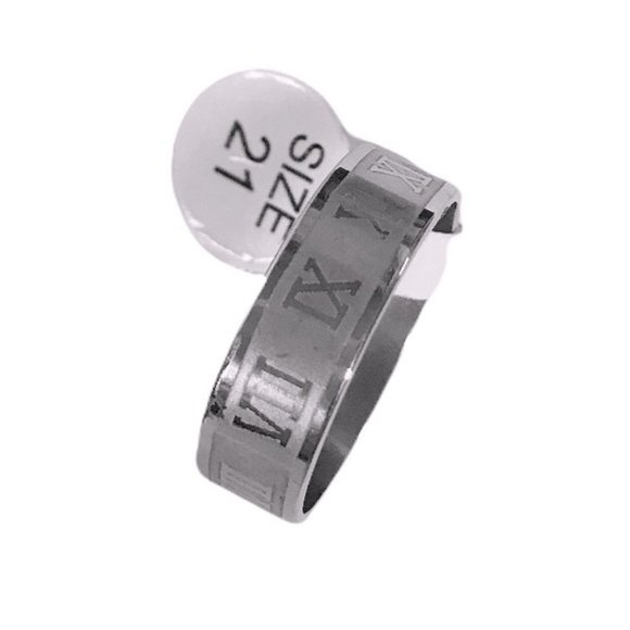 6mm Stainless Steel Roma Vintage Ring For Men / Women - Picture 3 of 5
